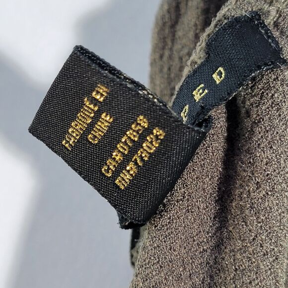 Revamped Olive Green Jumpsuit Strappy Wide Leg Tie Waist Women's Size Large - Picture 5 of 10